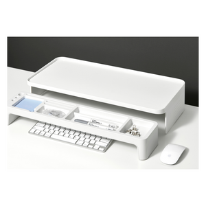 SYSMAX Soporte de Monitor con Organizador Blanco