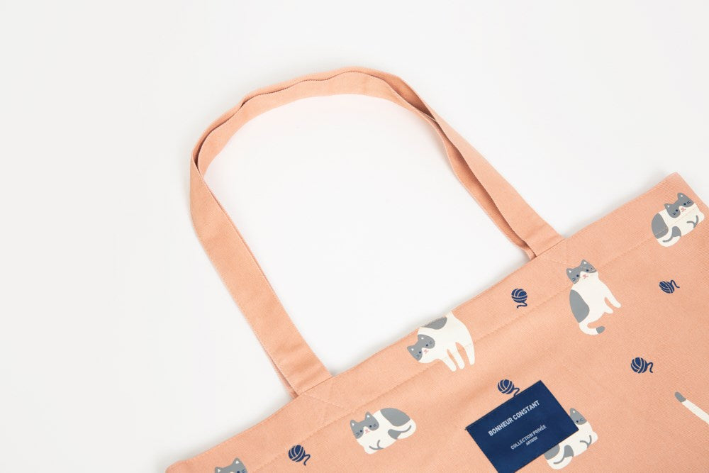 Bolso bandolera gato rosa denim